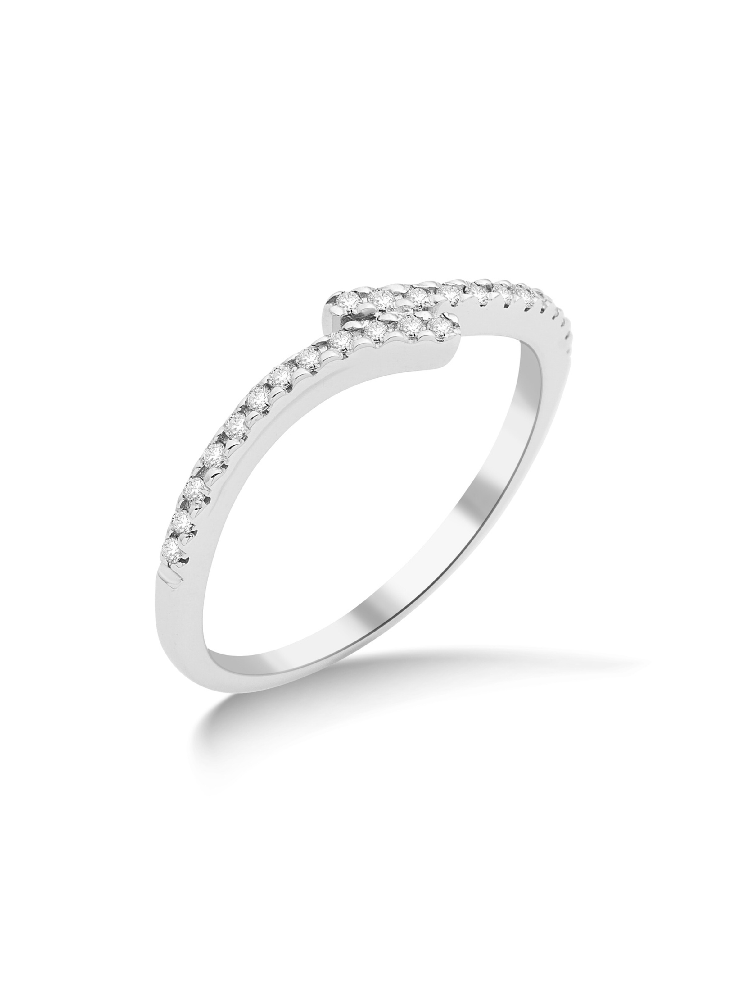 DIAMANT LETERNEL Ring 'Ring aus 375 Weißgold'‌ in Silber: Vorderseite