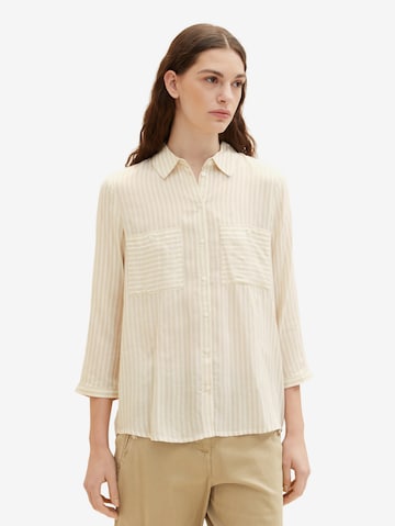 TOM TAILOR - Blusa en beige: frente