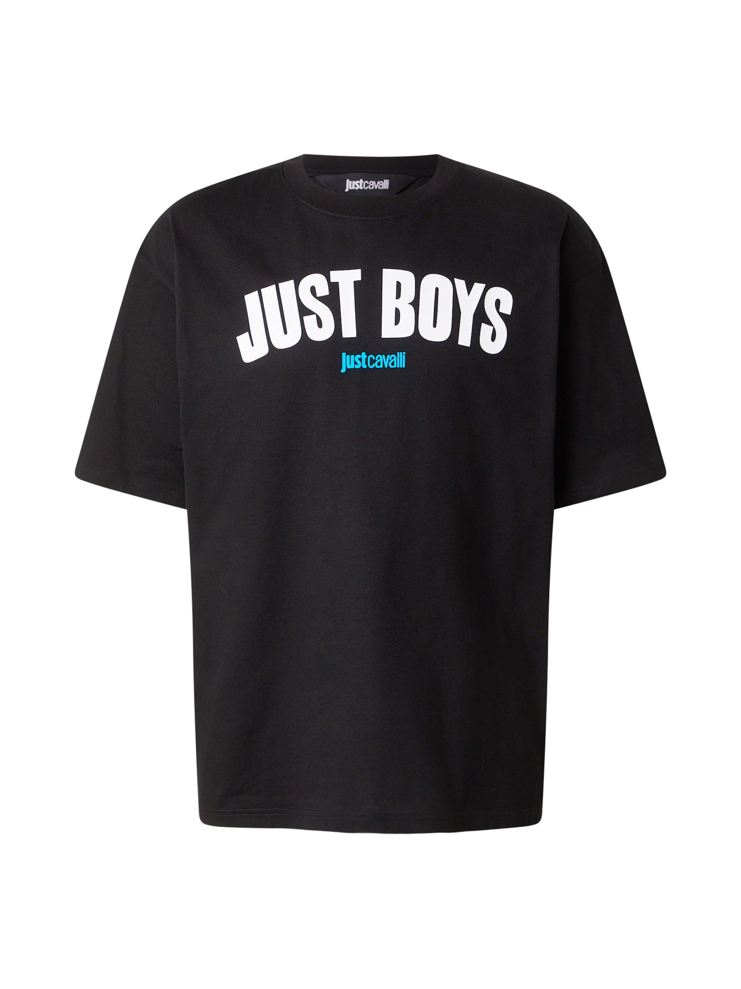 Just Cavalli Футболка 'JUST BOY' в Цвет воды / Черный / Белый, Обзор товара