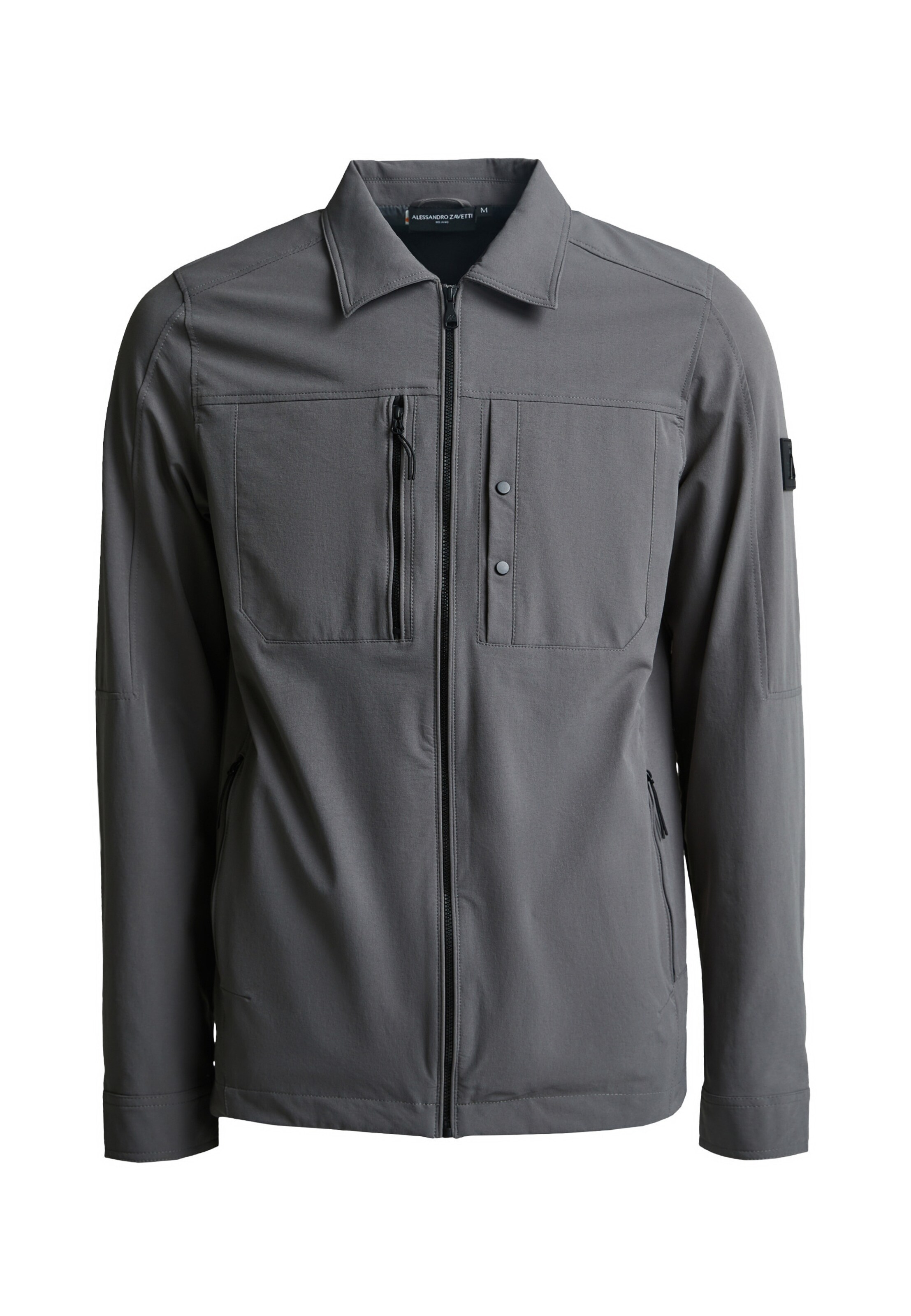 Alessandro Zavetti Between-Season Jacket 'Saverio' in Grey: front