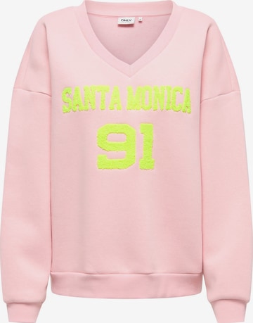 ONLY Sweatshirt 'ONLHOLLY' i pink: forside