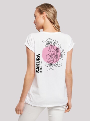 F4NT4STIC Shirt 'Sakura Japan Grafik' in Wit: voorkant