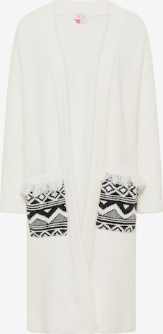 Cardigan 'Lomasi' IZIA en blanc : devant