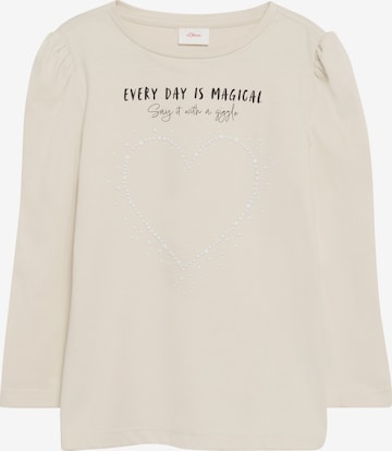 s.Oliver Shirt in Beige: voorkant