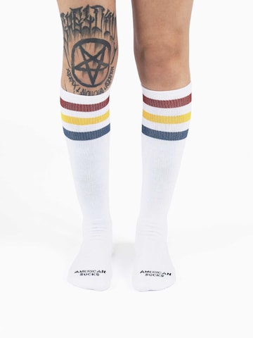 American Socks Knee socks 'Stifler' in White