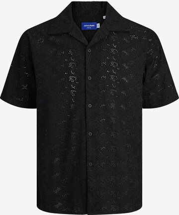 JACK & JONES Button Up Shirt in Black: front