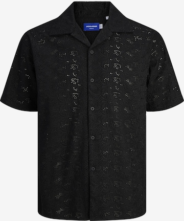 JACK & JONES Button Up Shirt in Black: front