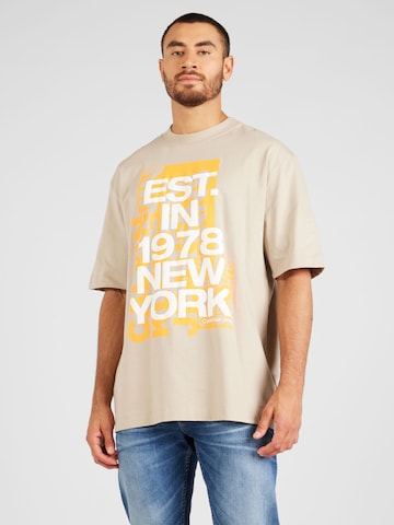 bēšs Calvin Klein Jeans T-Krekls: no priekšpuses