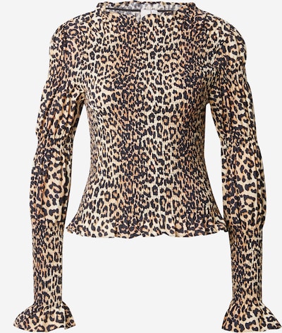 YAS Bluza 'YASCHEMMA' u smeđa / cappuccino / crna, Pregled proizvoda