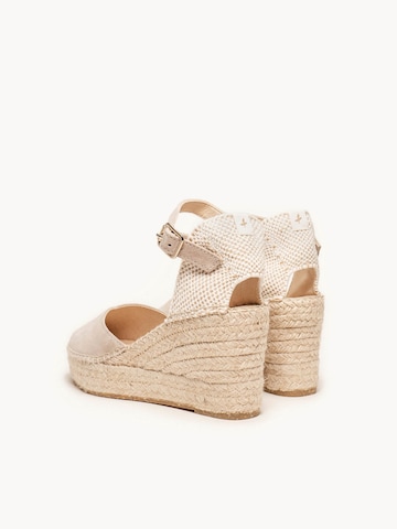 Sandalo 'Alpargata Cuña 8 cm' di Alhamas in grigio