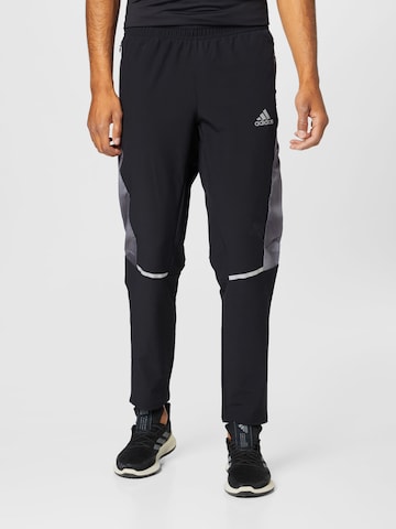 ADIDAS SPORTSWEAR Slimfit Sportovní kalhoty 'Own The Run Colorblock' – černá: přední strana