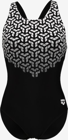 ARENA - Soutien Bustier Fato de banho desportivo 'Kikko' em preto: frente