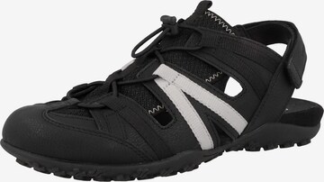 GEOX Hiking Sandals in Black: front