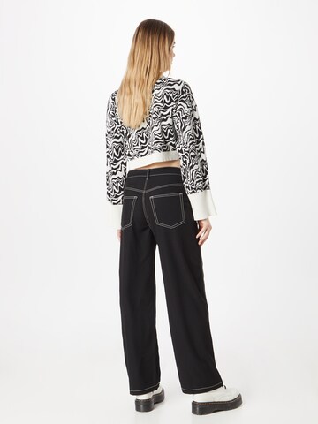 WEEKDAY Wide leg Trousers 'Abigail' in Black