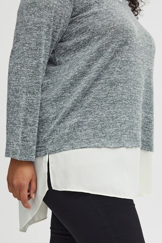 Fransa Curve Sweater 'REXAN' in Grey