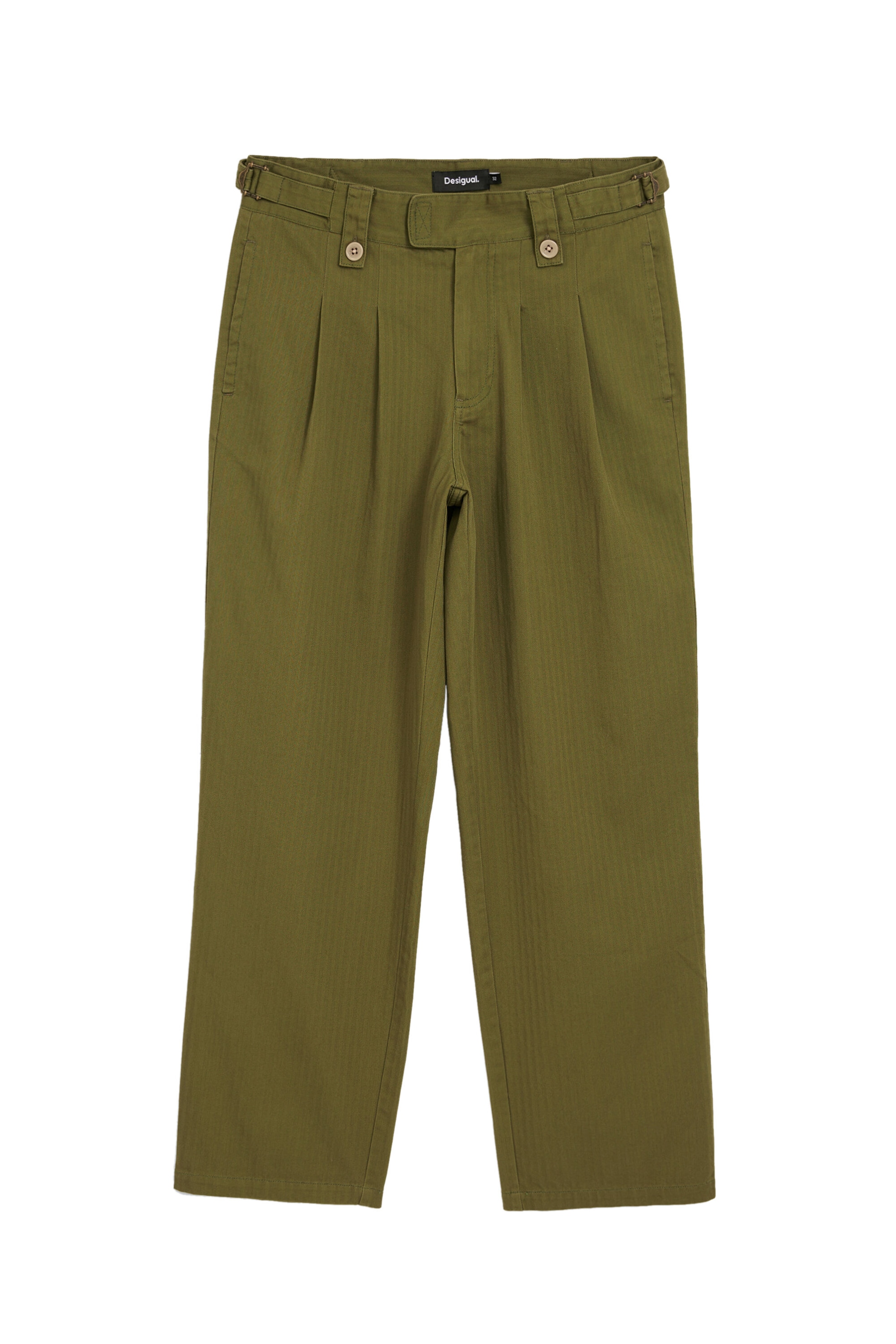 Effilé Pantalon cargo Desigual en vert : devant