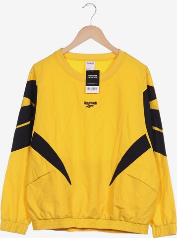 Reebok Sweatshirt & Zip-Up Hoodie in L in Yellow: front