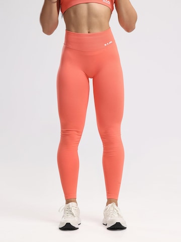 neverover - Acampanado Leggings en naranja: frente