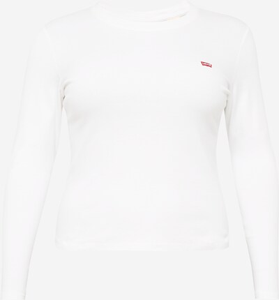 Levi's® Plus Shirt 'PL Long Sleeve Baby Tee' in karminrot / weiß, Produktansicht