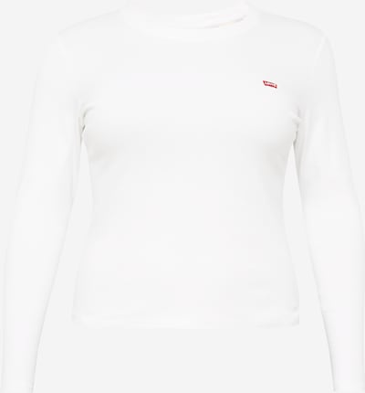 Levi's® Plus Shirts 'PL Long Sleeve Baby Tee' i carminrød / hvid, Produktvisning