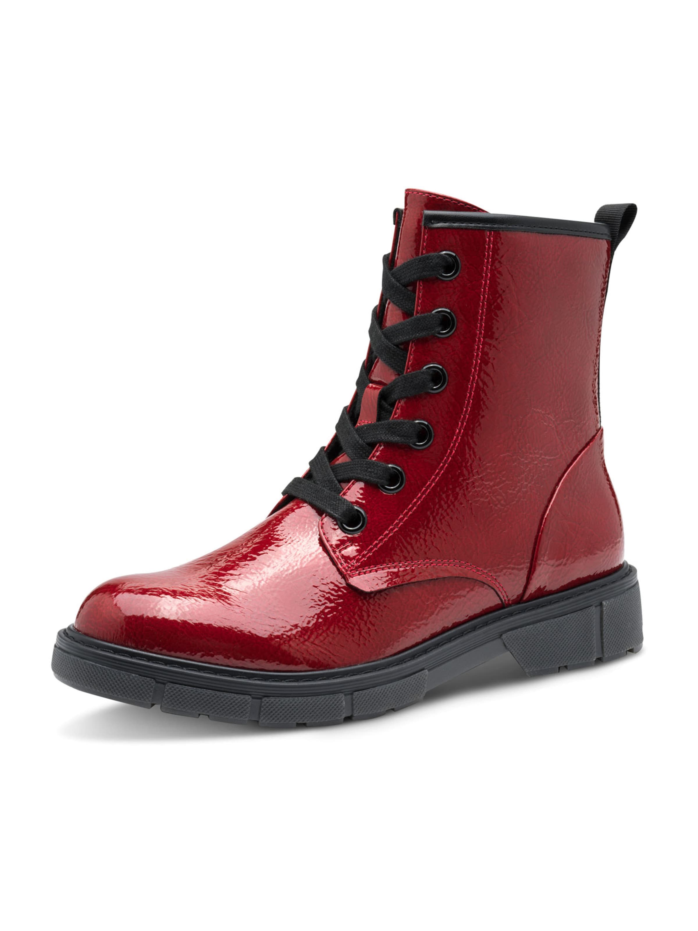 MARCO TOZZI Μποτάκι με κορδόνια σε κόκκινο: μπροστά