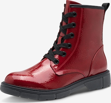 MARCO TOZZI - Botines con cordones en rojo: frente