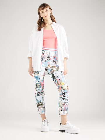 Coupe slim Pantalon Marc Cain en mélange de couleurs