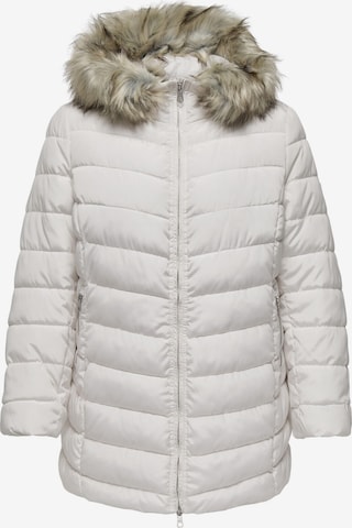 Veste d’hiver ONLY Carmakoma en blanc : devant