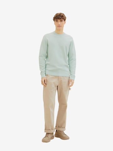 TOM TAILOR DENIM Sweater in Green