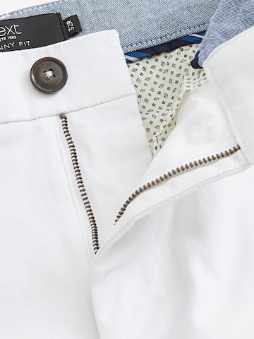 Skinny Pantalon chino Next en blanc