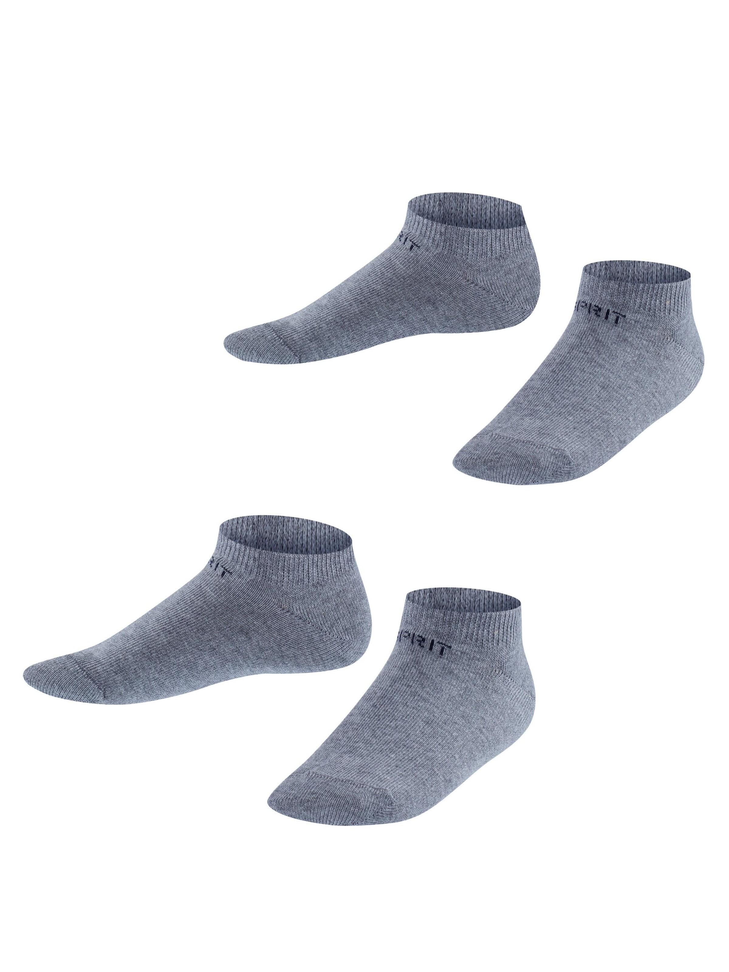 ESPRIT Socken 'Foot Logo 2-Pack'‌‌‌‌‌‌‌‌‌ in Grau: Vorderseite