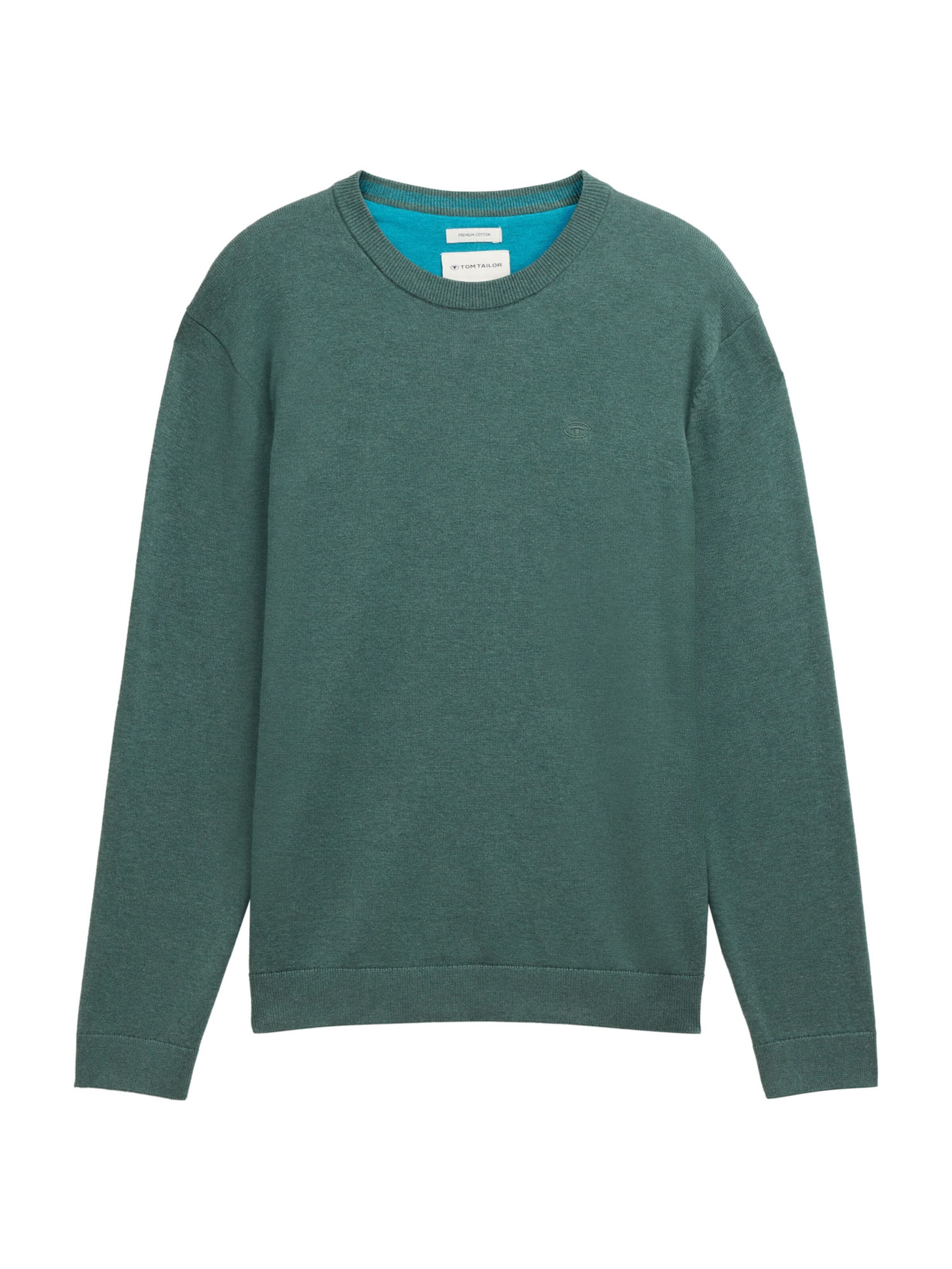 Pulover de la TOM TAILOR pe verde: față