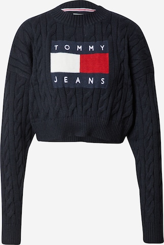 Tommy Jeans Sweater in Black: front