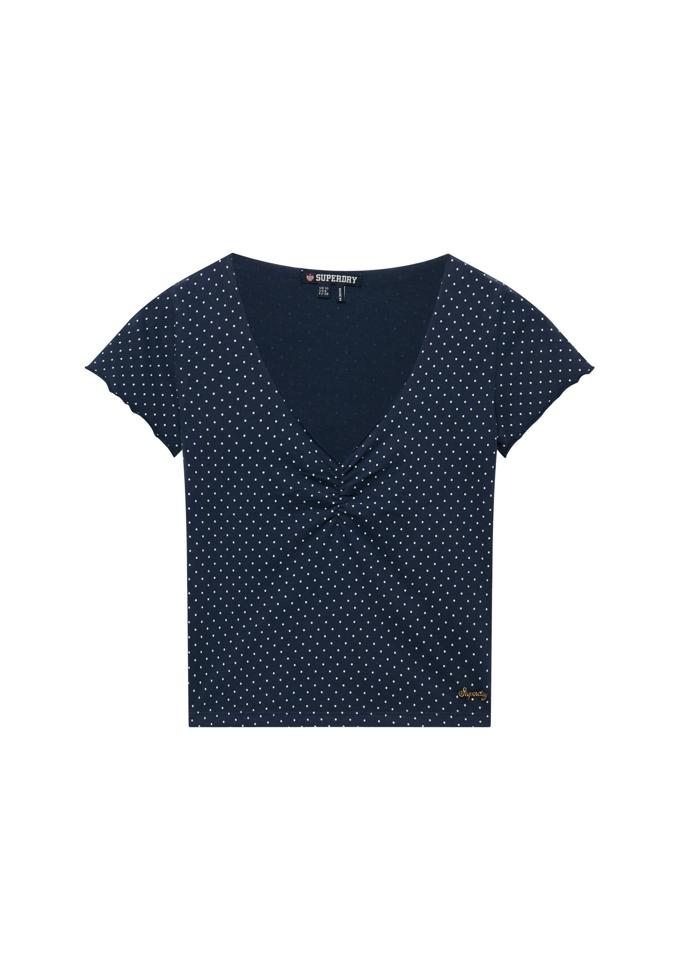 Superdry & Co Shirt 'Essentials' in XS in marine blue / White, Item view