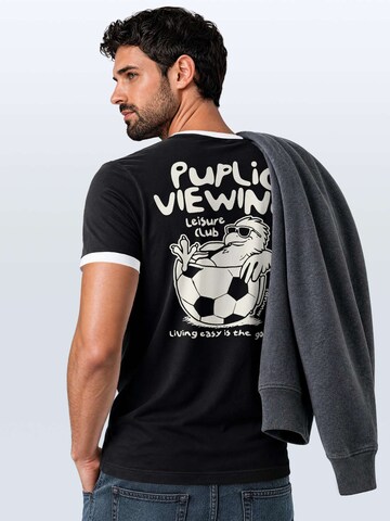 Neverless Shirt 'Public Viewing' in Black