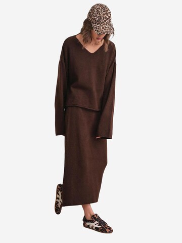 Tenue d'intérieur 'Strick-Koordinaten' MixRay en marron