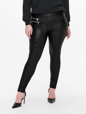 ONLY Carmakoma Skinny Leggings 'Simone' in Schwarz: predná strana