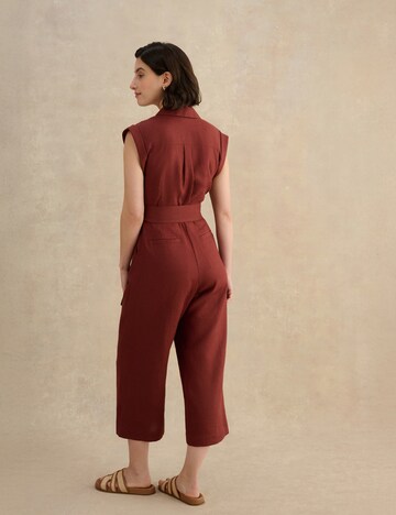 Hobbs London Jumpsuit in Brown: back
