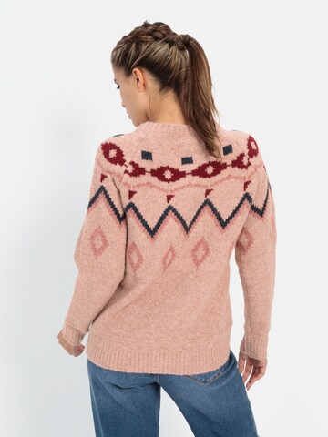 CAMEL ACTIVE Strickpullover mit Norwegermuster in Pink