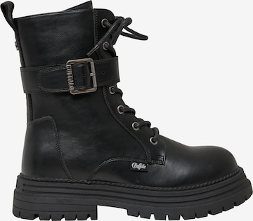 BUFFALO - Botim com fivela 'Lennox' em preto: frente