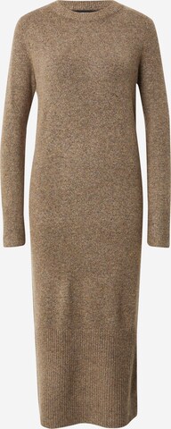 VERO MODA Knitted dress 'PLAZA' in Brown: front