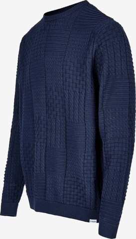 Cleptomanicx Sweater 'Blockage' in Blue