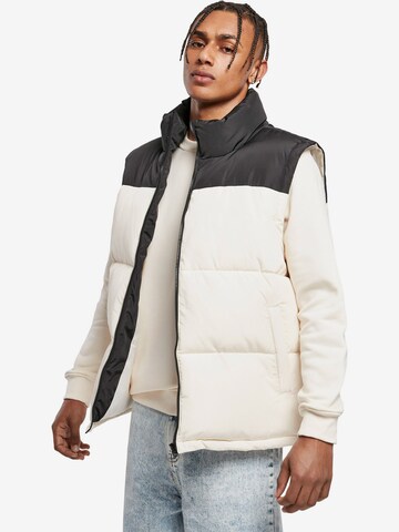 Urban Classics Bodywarmer in Wit: voorkant