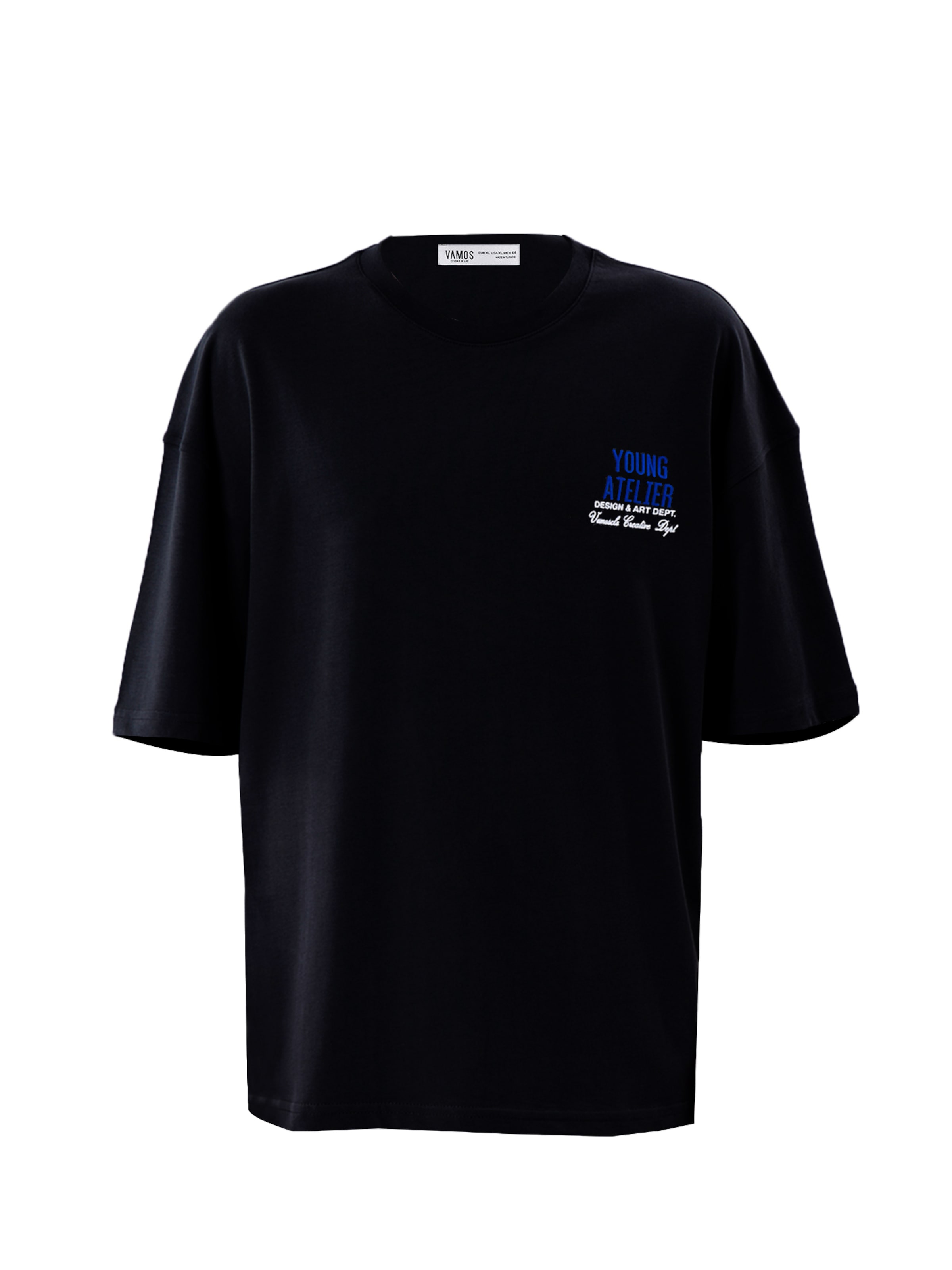 melns VAMOS CLO T-Krekls: no priekšpuses