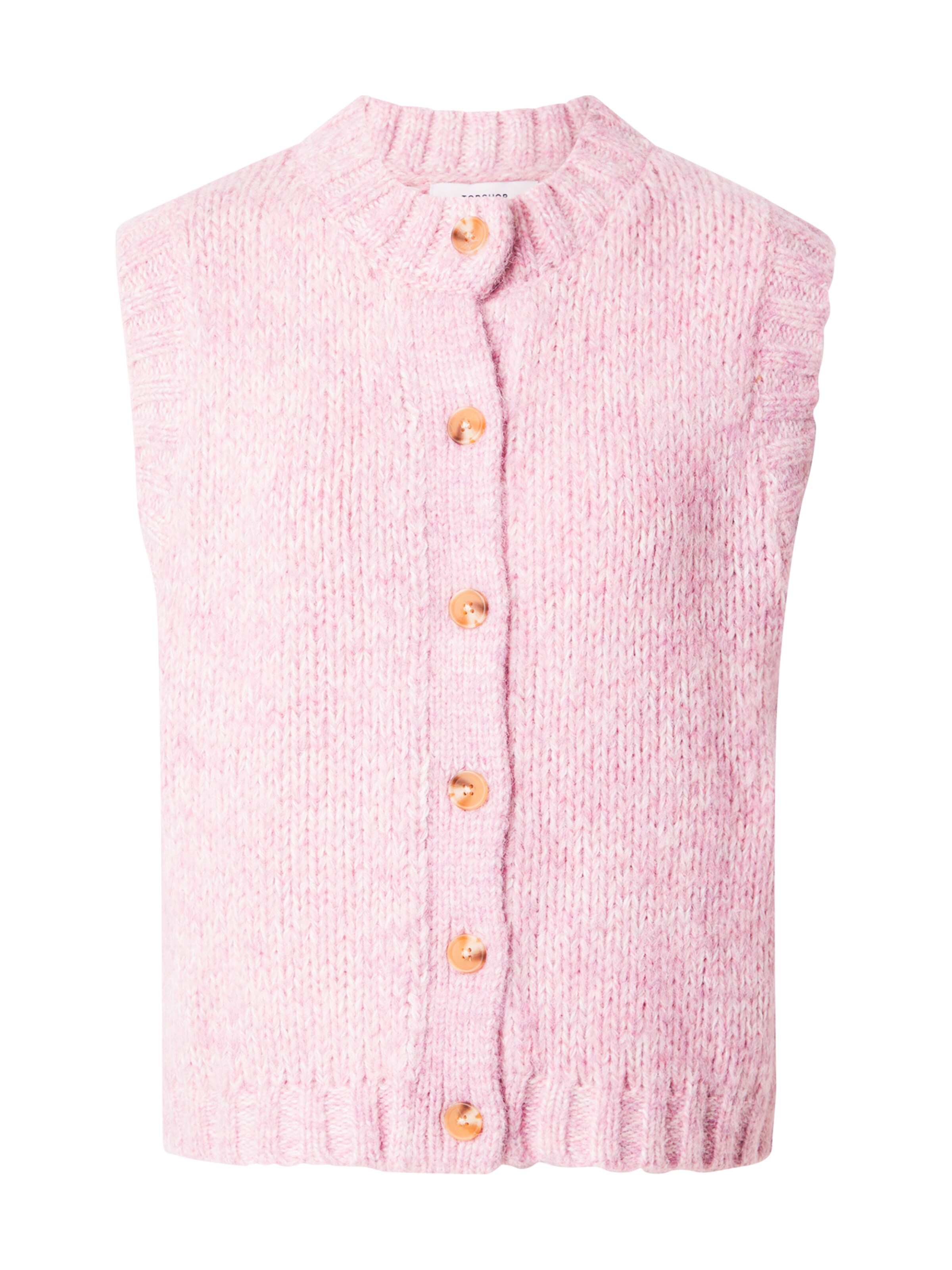 TOPSHOP Pletená vesta 'TSFIONA' – pink: přední strana
