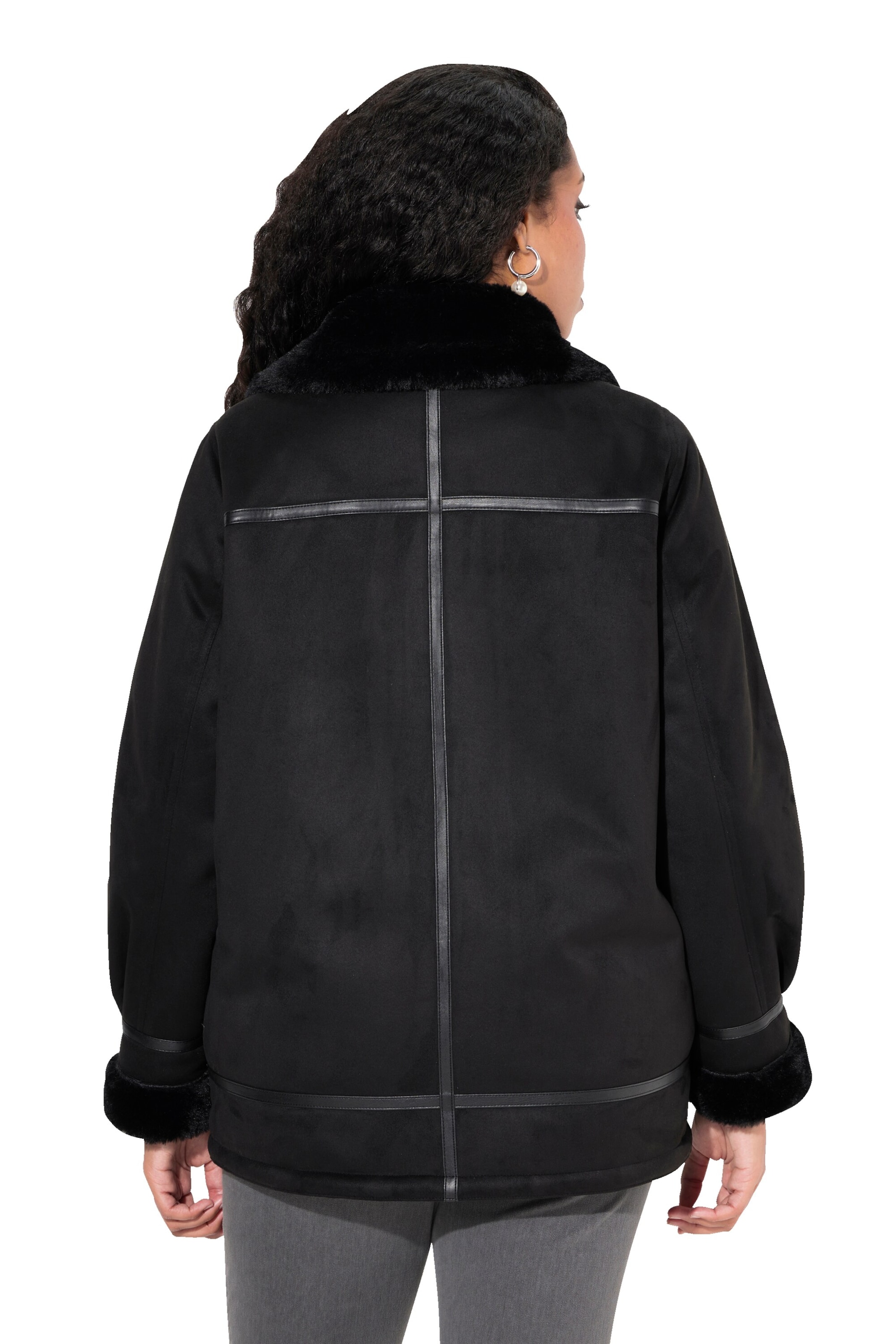 Ulla Popken Winterjacke in Schwarz