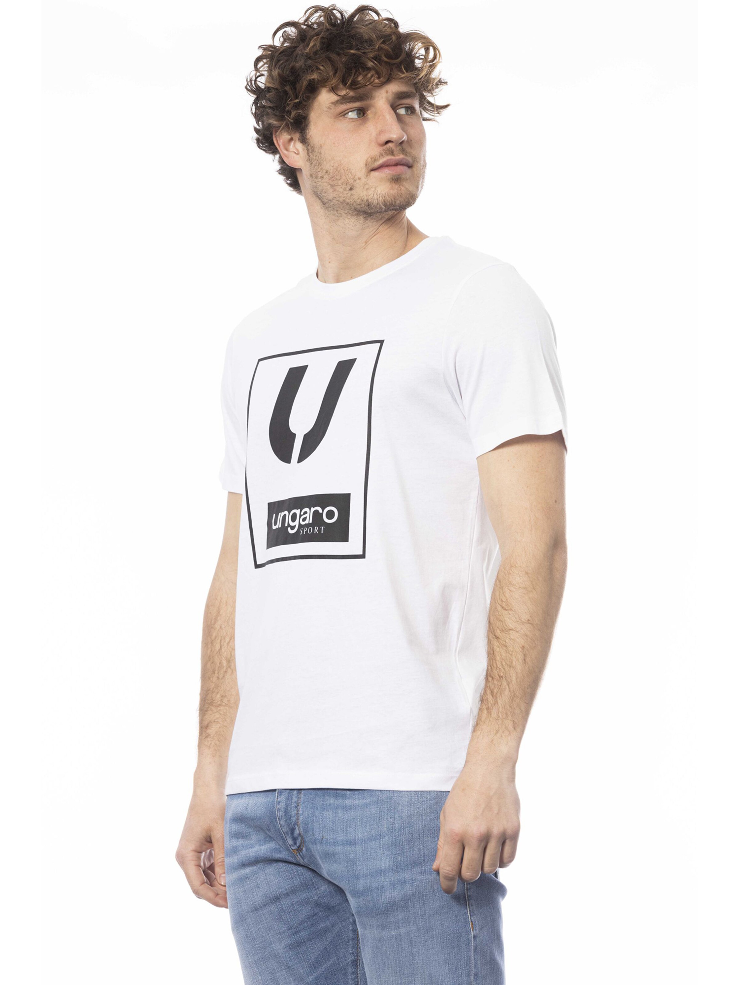 Top 'T-Shirt Uomo Ungaro 100% Cotone Crew Neck Logo' di Ungaro in bianco