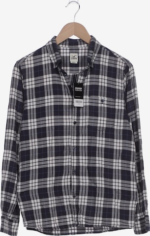 Cleptomanicx Hemd S in Blau: Vorderseite