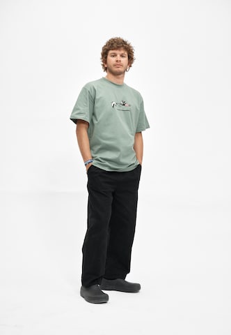 Cleptomanicx Shirt 'Walk the Gull' in Groen