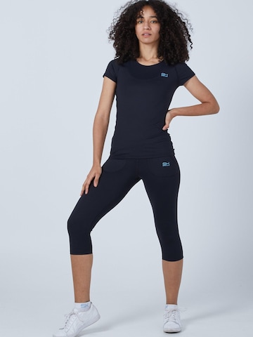 SPORTKIND Performance shirt 'Capsleeve' in Black: front
